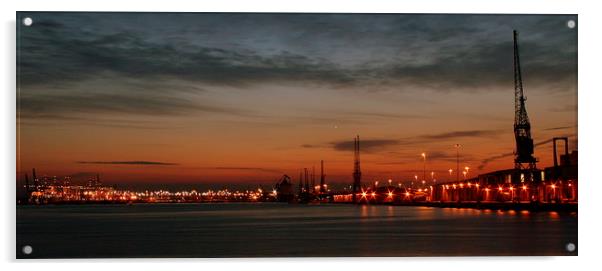  Southampton Docks  Acrylic by Louise Godwin