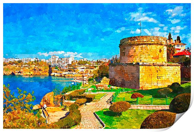 Kaleici in Antalya Turkey Print by ken biggs