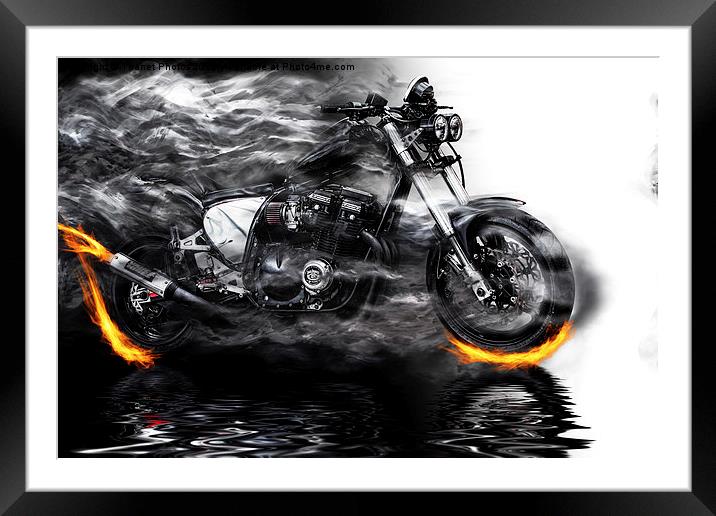  Smoking hot street bike Framed Mounted Print by Thanet Photos