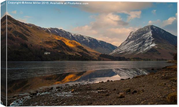 Buttermere Winter Canvas Print by Anne Miller