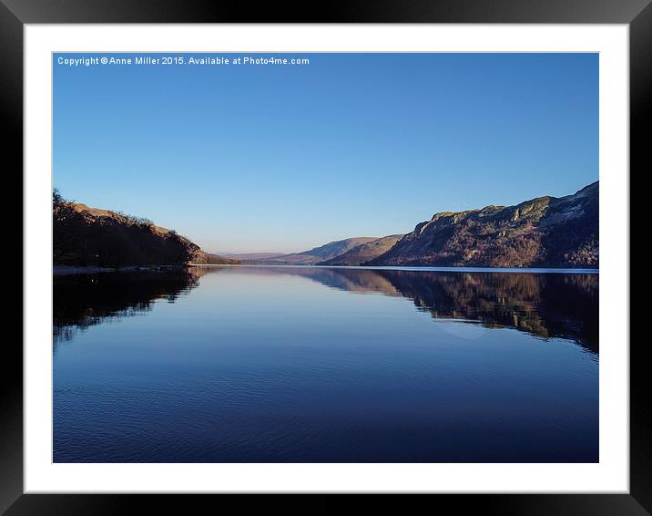  Ullswater Reflections Framed Mounted Print by Anne Miller
