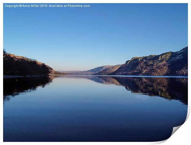  Ullswater Reflections Print by Anne Miller