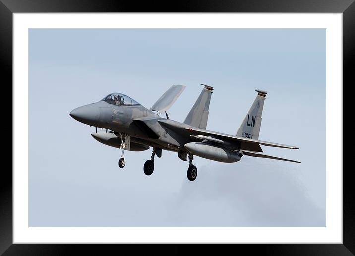 USAF F-15C Eagle Framed Mounted Print by J Biggadike