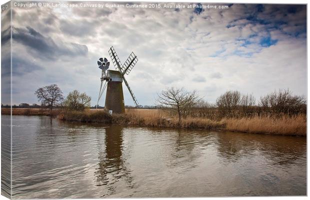  How Hill Windmill Canvas Print by Graham Custance
