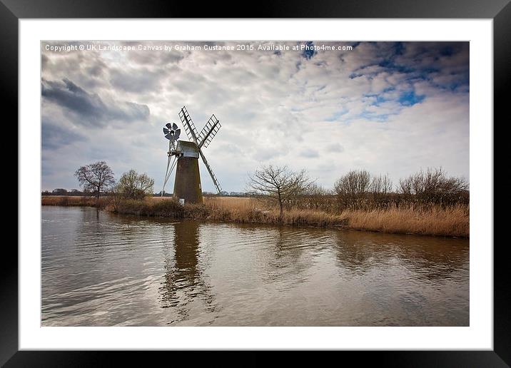  How Hill Windmill Framed Mounted Print by Graham Custance