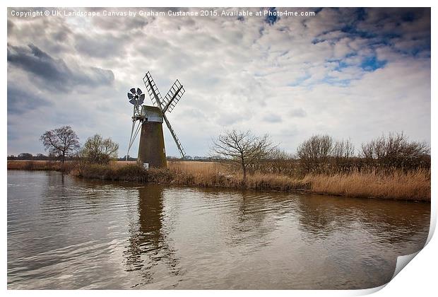  How Hill Windmill Print by Graham Custance