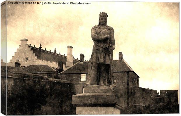 William Wallace Statue At Stirling Castle Canvas Print by stephen lang