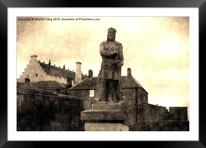 William Wallace Statue At Stirling Castle Framed Mounted Print by stephen lang