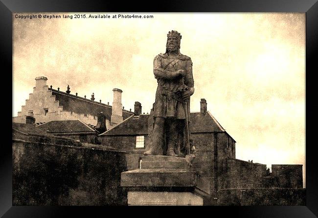 William Wallace Statue At Stirling Castle Framed Print by stephen lang