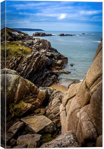 Cruit Island Granite Rocks Donegal Ireland  Canvas Print by Chris Curry