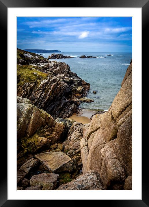 Cruit Island Granite Rocks Donegal Ireland  Framed Mounted Print by Chris Curry
