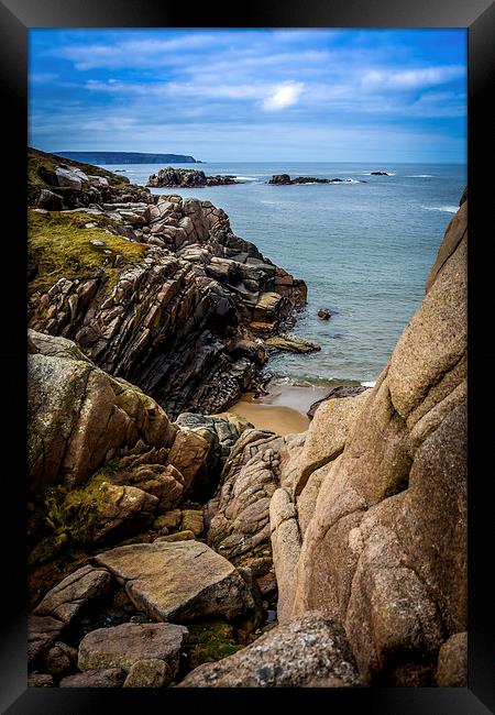 Cruit Island Granite Rocks Donegal Ireland  Framed Print by Chris Curry