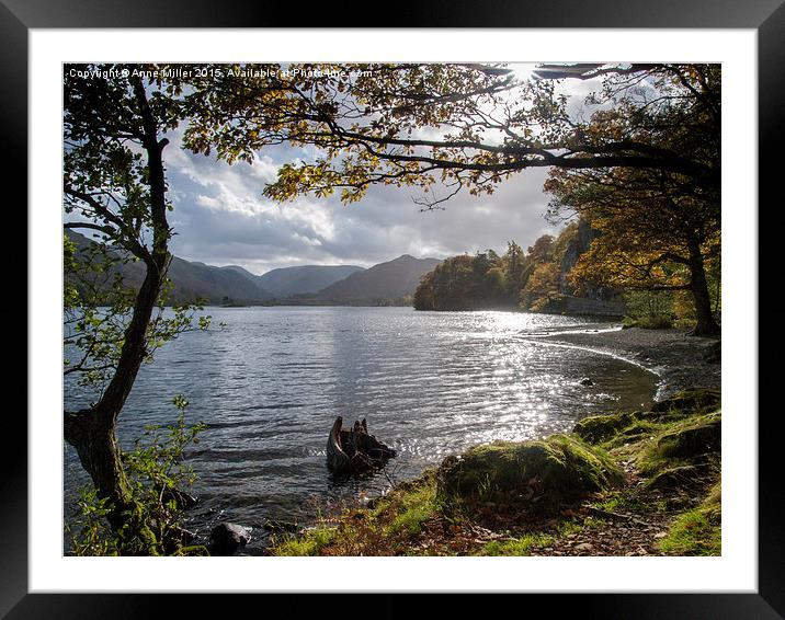  Ullswater Autumn Framed Mounted Print by Anne Miller