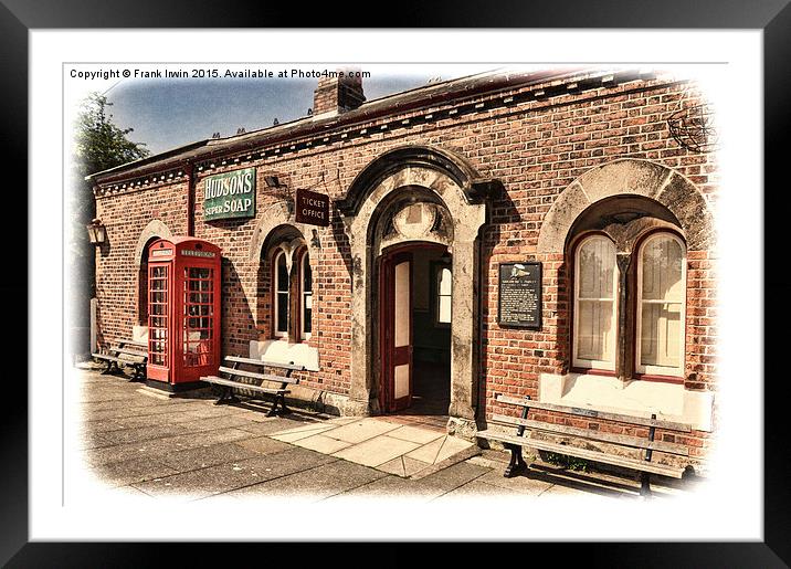 Hadlow Road Station – Grunged effect Framed Mounted Print by Frank Irwin
