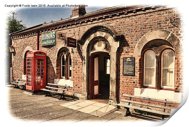 Hadlow Road Station – Grunged effect Print by Frank Irwin