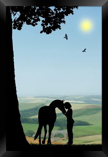 Childhood Dreams, The Pony Framed Print by John Edwards
