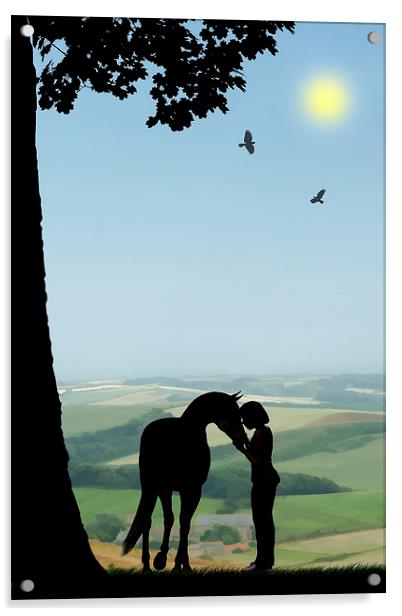 Childhood Dreams, The Pony Acrylic by John Edwards
