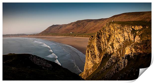  Rhossili bay Gower Print by Leighton Collins