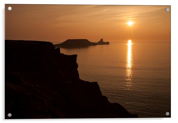  worms head sunset Acrylic by Leighton Collins