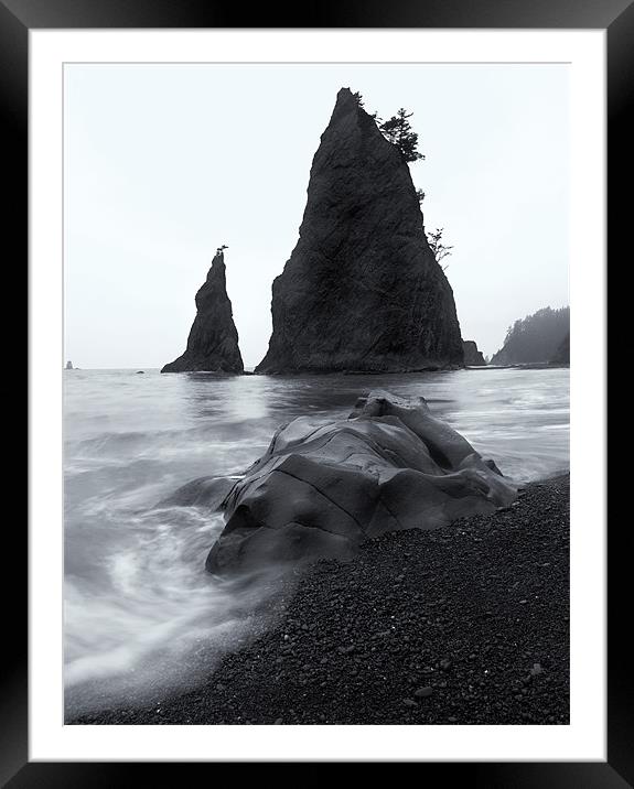 Stacks and Stones Framed Mounted Print by Mike Dawson