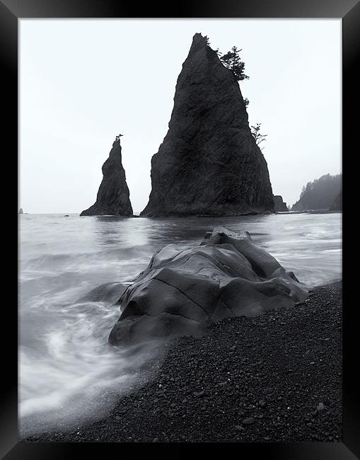Stacks and Stones Framed Print by Mike Dawson