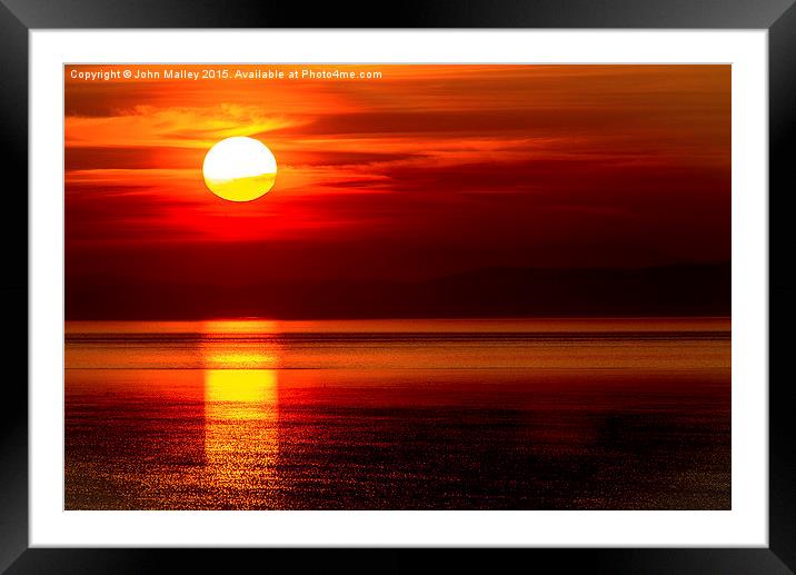  All in a Hot and Copper Sky Framed Mounted Print by John Malley
