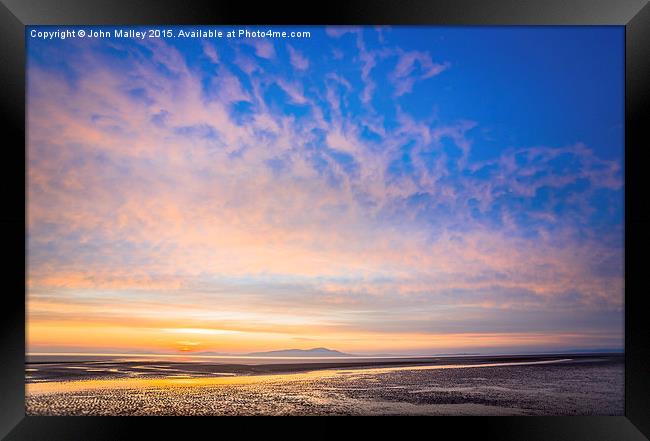  Solway Firth Sunset Framed Print by John Malley
