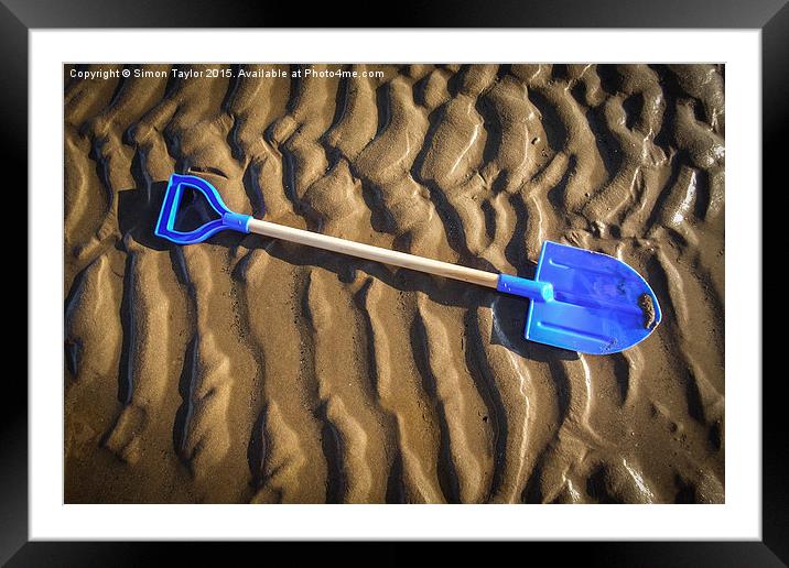  The blue Spade Framed Mounted Print by Simon Taylor