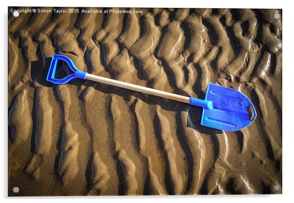  The blue Spade Acrylic by Simon Taylor