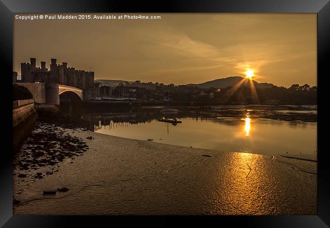 Conwy harbour and castle Framed Print by Paul Madden