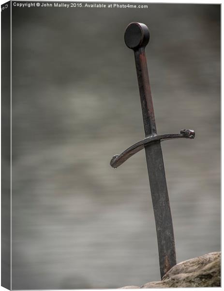  The Sword Excaliber Canvas Print by John Malley