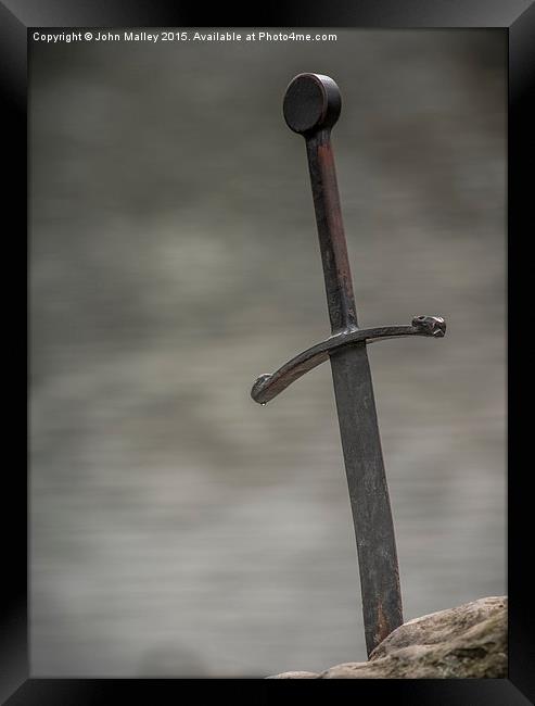  The Sword Excaliber Framed Print by John Malley