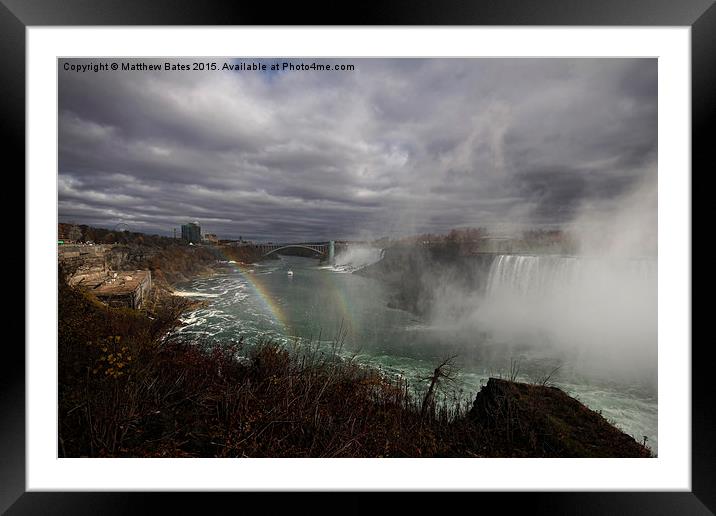 The Falls Framed Mounted Print by Matthew Bates