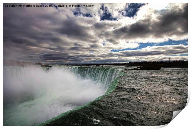 Horseshoe Falls Print by Matthew Bates