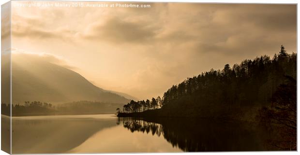  Thirlmere Calm Canvas Print by John Malley