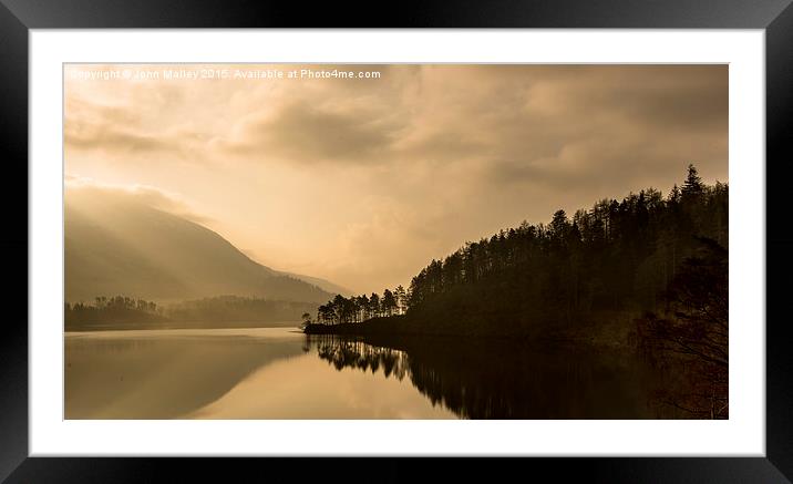  Thirlmere Calm Framed Mounted Print by John Malley
