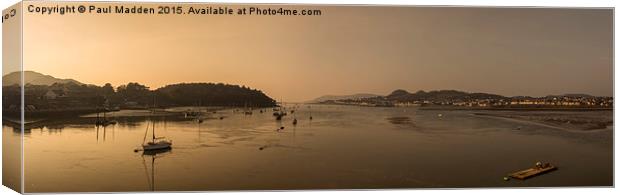 Conwy Harbour panorama Canvas Print by Paul Madden
