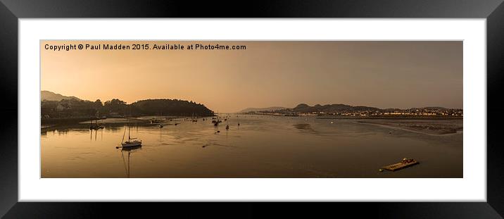 Conwy Harbour panorama Framed Mounted Print by Paul Madden