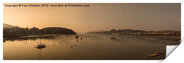 Conwy Harbour panorama Print by Paul Madden