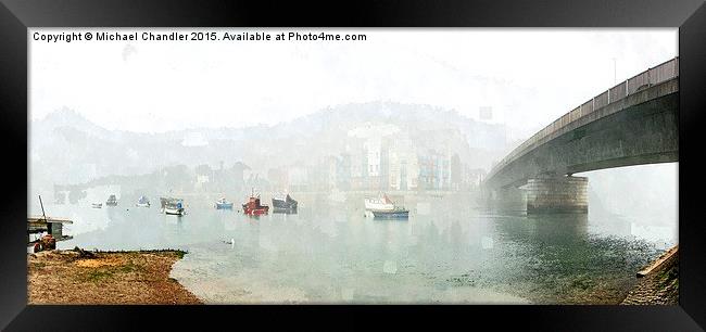  Shoreham on a calm and misty day ... Framed Print by Michael Chandler