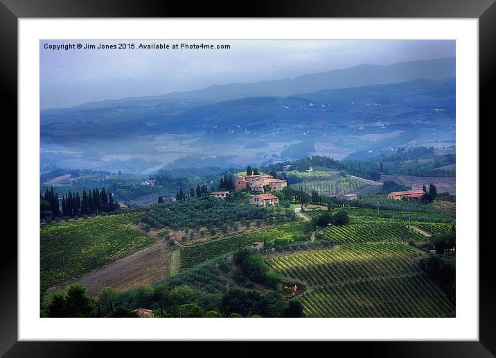  Tuscan Landscape Framed Mounted Print by Jim Jones