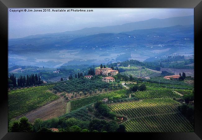  Tuscan Landscape Framed Print by Jim Jones