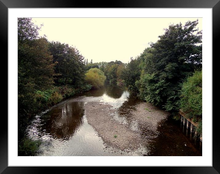  The River Eden running through Carlisle Framed Mounted Print by stephen lang