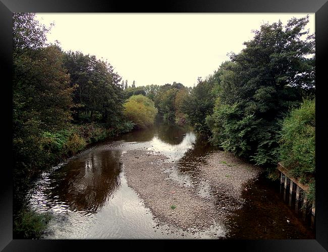  The River Eden running through Carlisle Framed Print by stephen lang