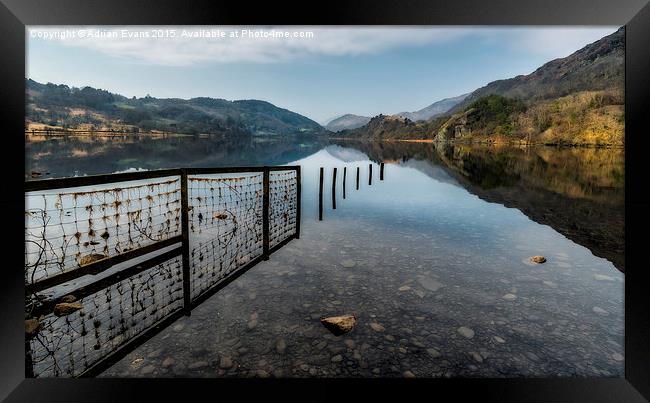 Llyn Gwynant Framed Print by Adrian Evans