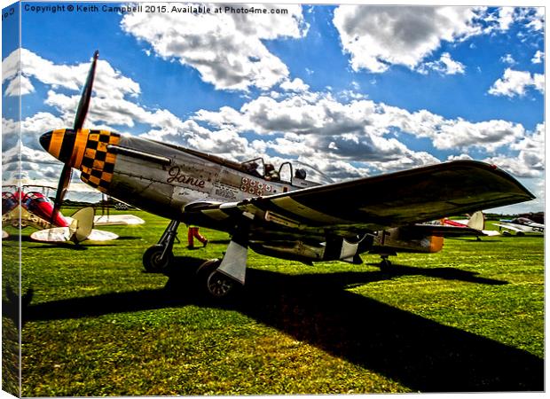 P-51 Mustang G-MSTG Canvas Print by Keith Campbell