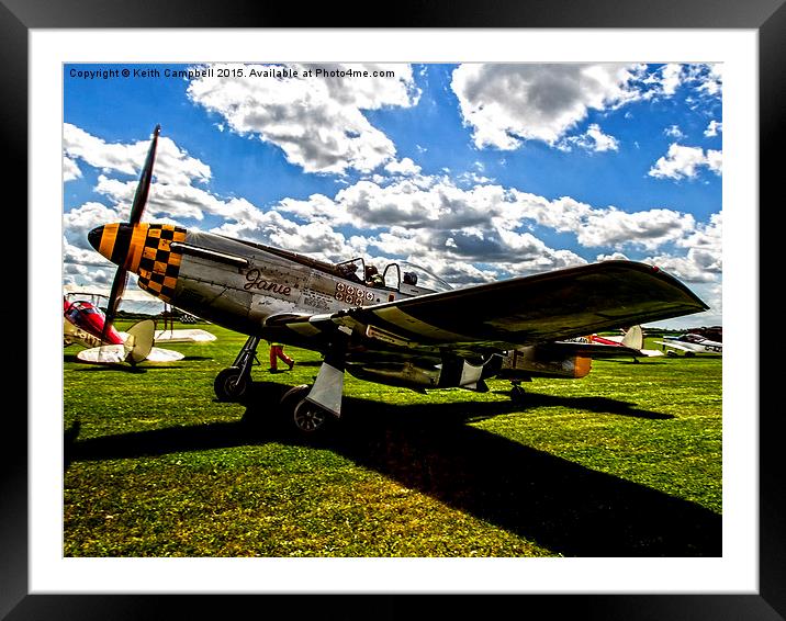 P-51 Mustang G-MSTG Framed Mounted Print by Keith Campbell