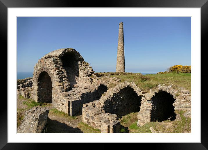  The Old Calciner, Botallack, Cornwall Framed Mounted Print by Brian Pierce