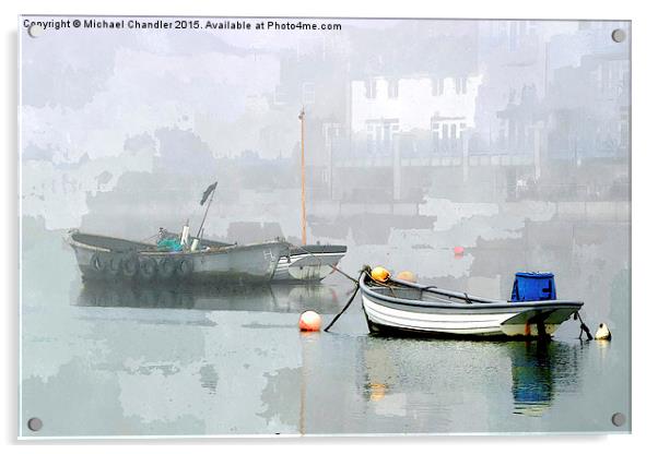  Boats at Shoreham Harbour Acrylic by Michael Chandler