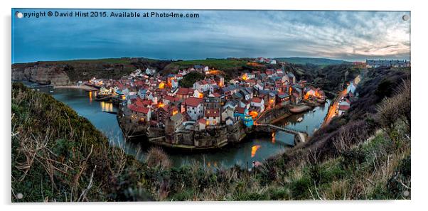  Staithes, At Dusk,east coast,Yorkshire, Acrylic by David Hirst